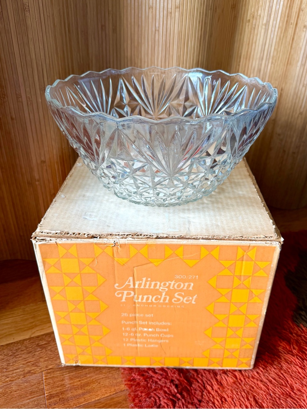 60s Vintage 🔸 Anchor Hocking Arlington Punch Set - Picture 6 of 11
